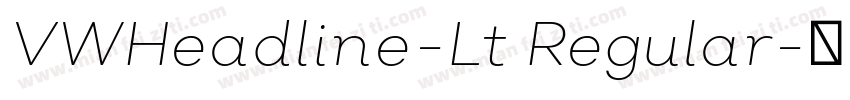 VWHeadline-Lt Regular字体转换